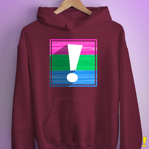 Polysexual Pride Flag Exclamation Point Hoodie